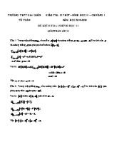 Bộ đề kiểm tra 15 phút Chương I môn Hình học Lớp 11 - Năm học 2019-2020 - Trường THPT Giai Xuân